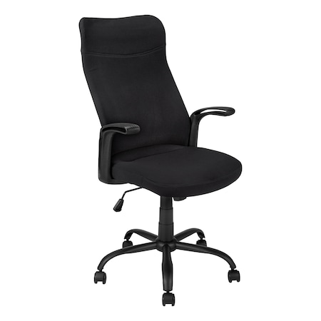 Monarch Specialties Office Chair, Adjustable Height, Swivel, Ergonomic, Armrests, Computer Desk, Work, Metal, Black I 7248